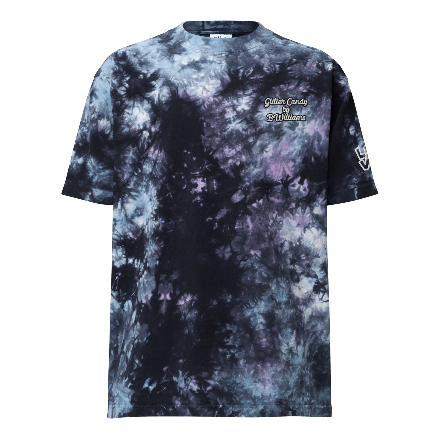 Oversized tie-dye Glitter Candy Bae Shirt