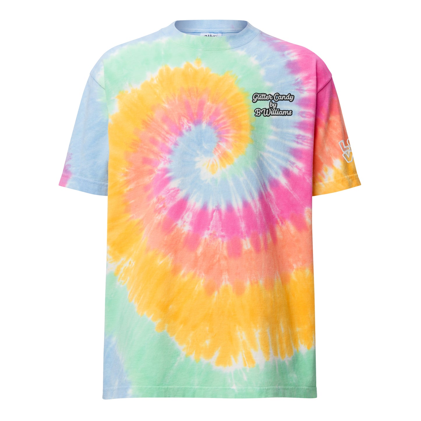 Oversized tie-dye Glitter Candy Bae Shirt