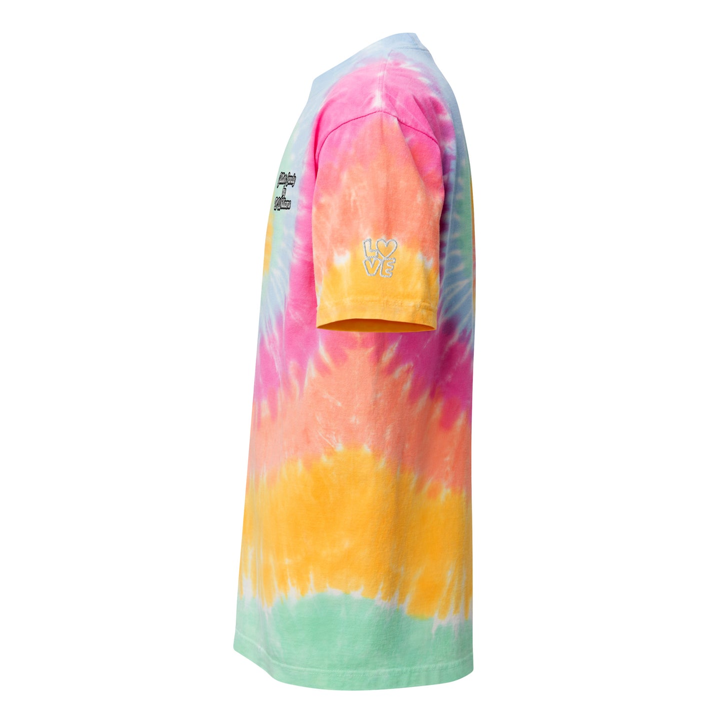 Oversized tie-dye Glitter Candy Bae Shirt